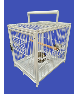 Parrot-Supplies Premium Parrot Travel Cage  - White